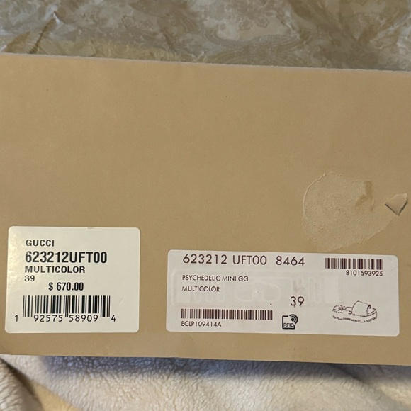 Gucci Platform Slide, Angelina, Embroidered Logo - Picture 6 of 6